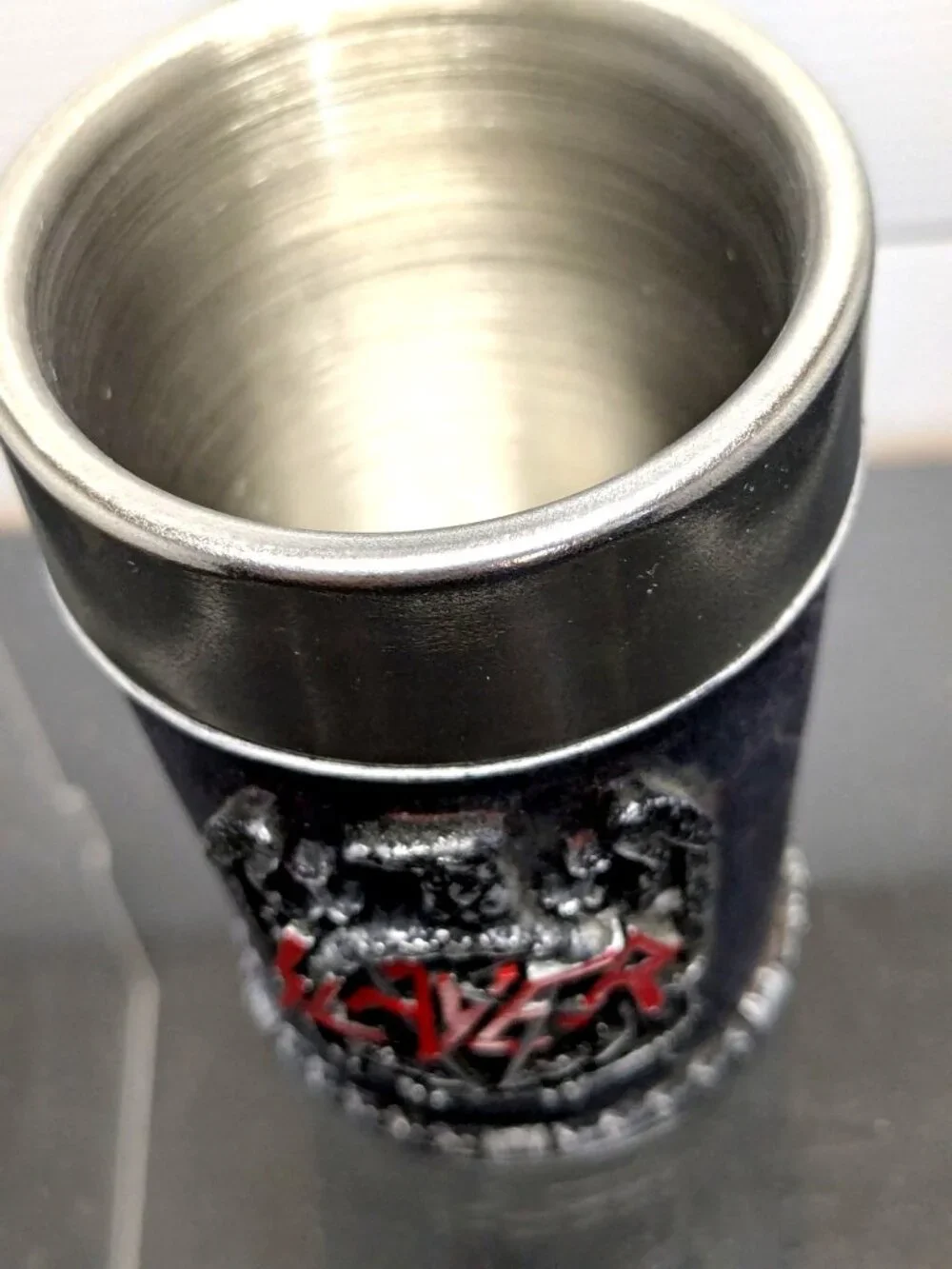 Slayer Eagle Shot Glass Resin Exterior Stainless Steel Insert 4 